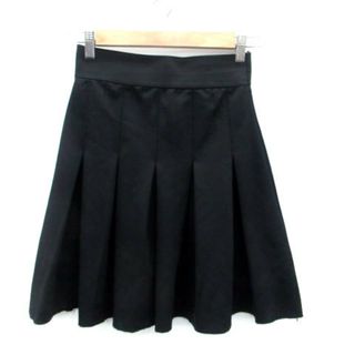 ザラ(ZARA)のザラ ZARA プリーツスカート ひざ丈 S 黒 ブラック /HO38(ひざ丈スカート)