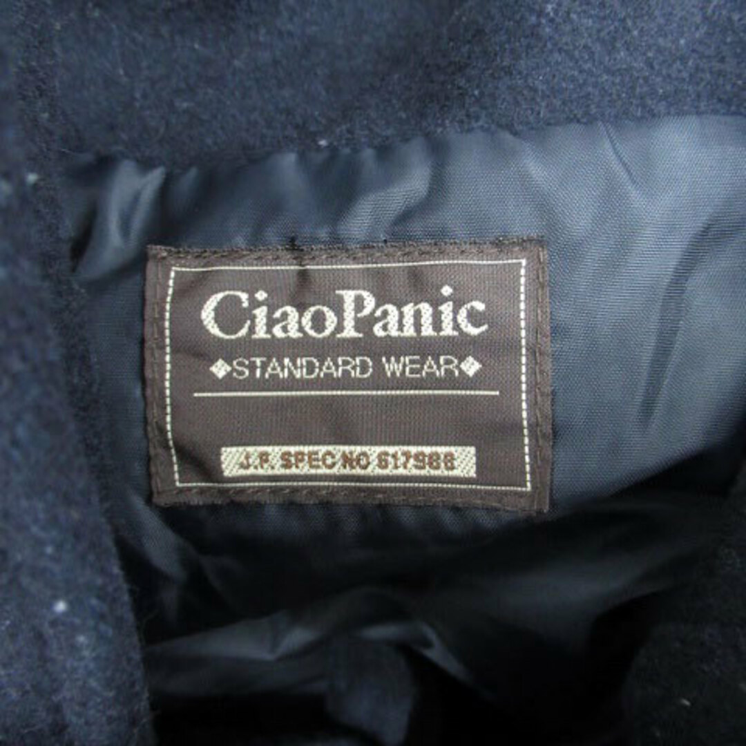 Ciaopanic(チャオパニック)のチャオパニック ダッフルコート ショート丈 フード付き ウール 紺 ネイビー レディースのジャケット/アウター(ダッフルコート)の商品写真