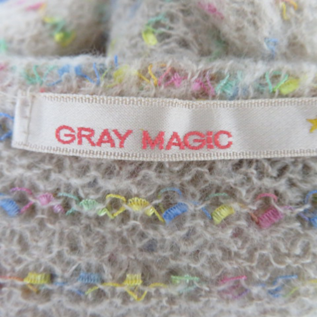 グレイマジック ニット カットソー 七分袖 ウール混 オーバーサイズ レディースのトップス(ニット/セーター)の商品写真