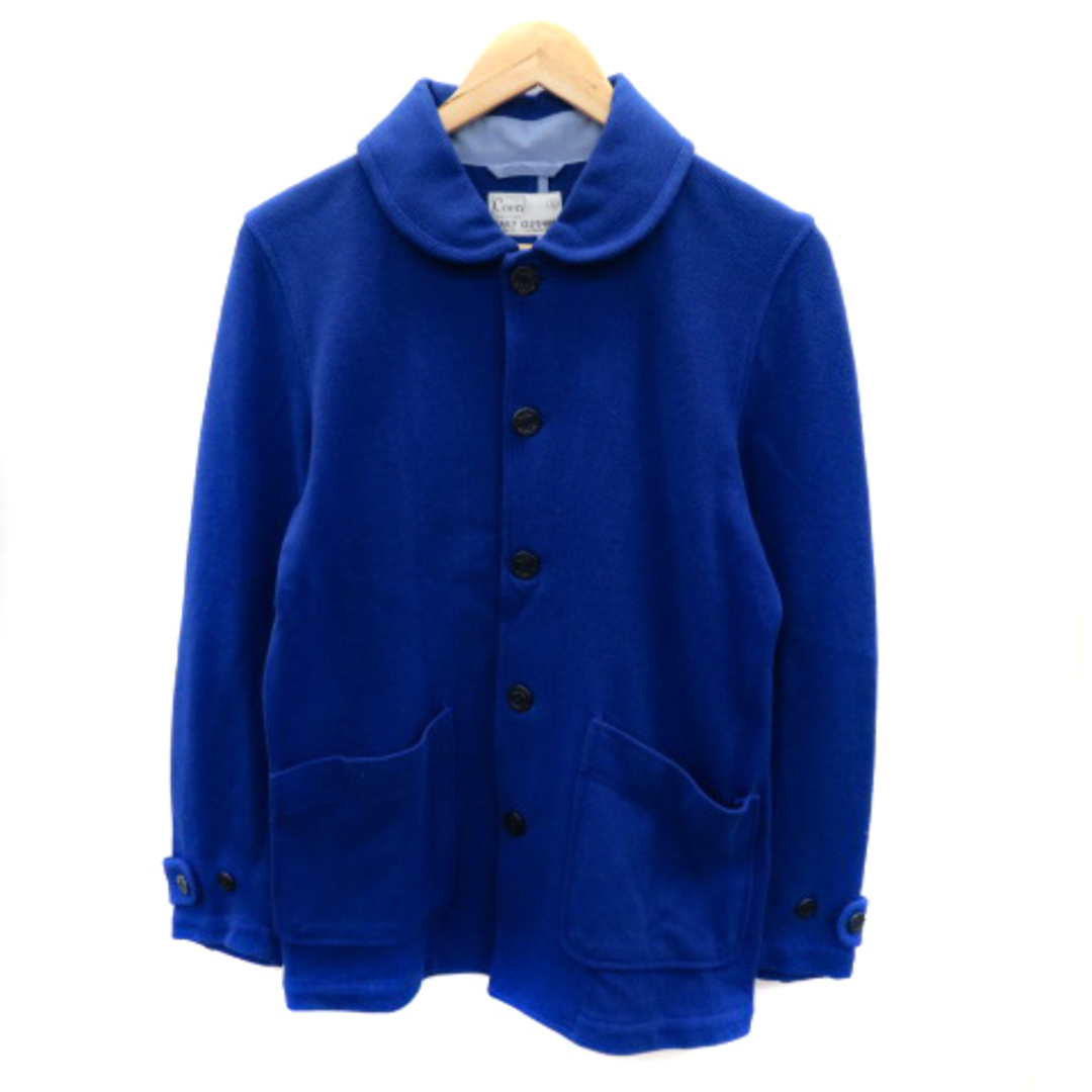 coen(コーエン)のコーエン ステンカラージャケット ミドル丈 シングルボタン 無地 S 青 ブルー メンズのジャケット/アウター(その他)の商品写真