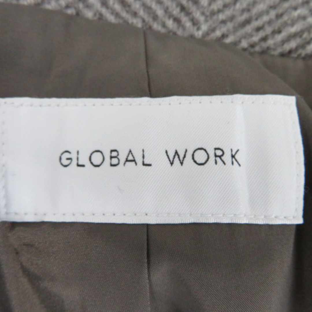 GLOBAL WORK(グローバルワーク)のグローバルワーク チェスターコート ロング丈 ダブルボタン ヘリンボーン柄 レディースのジャケット/アウター(その他)の商品写真