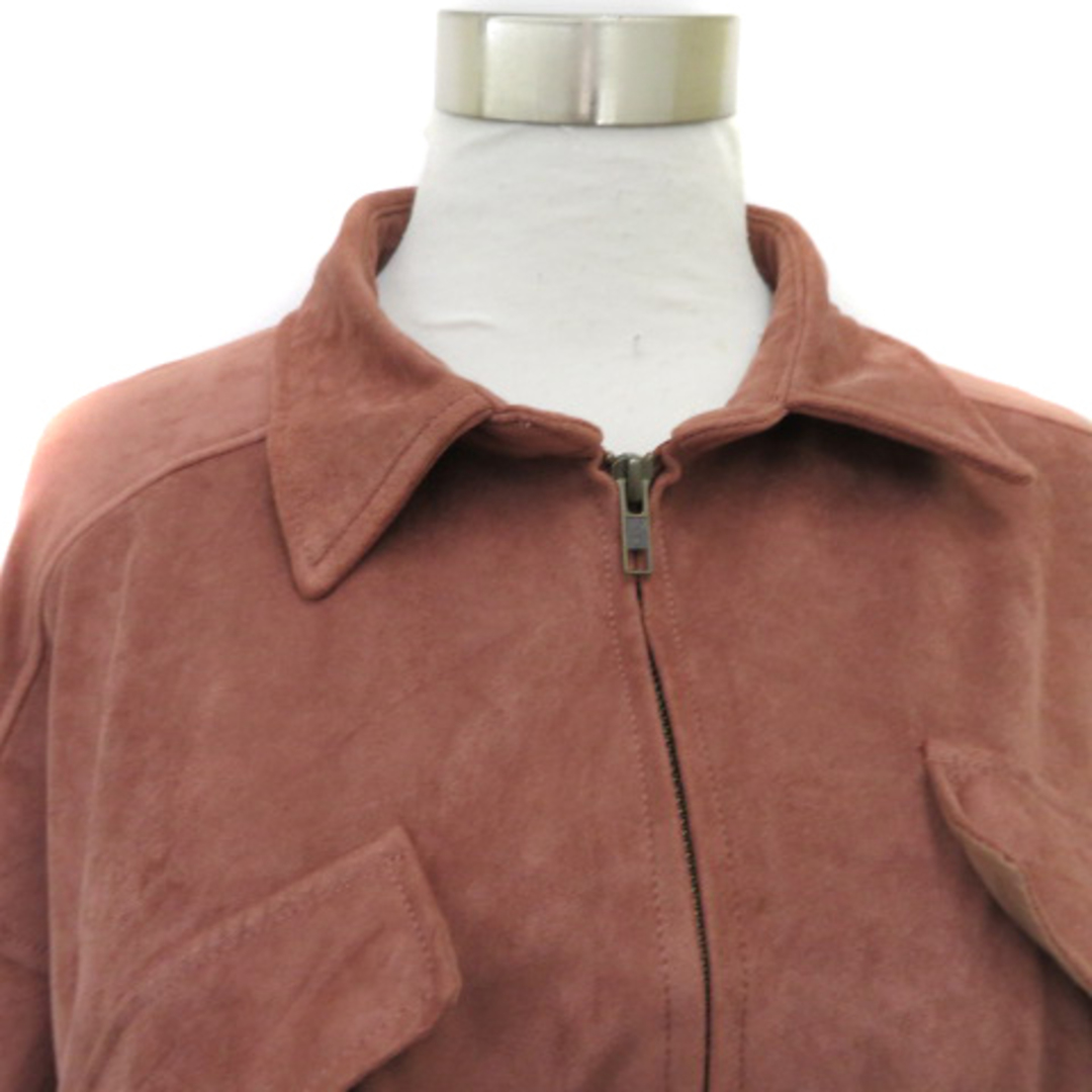 SNIDEL(スナイデル)のスナイデル CPOジャケット ミドル ジップアップ スエード調 F くすみピンク レディースのジャケット/アウター(ブルゾン)の商品写真
