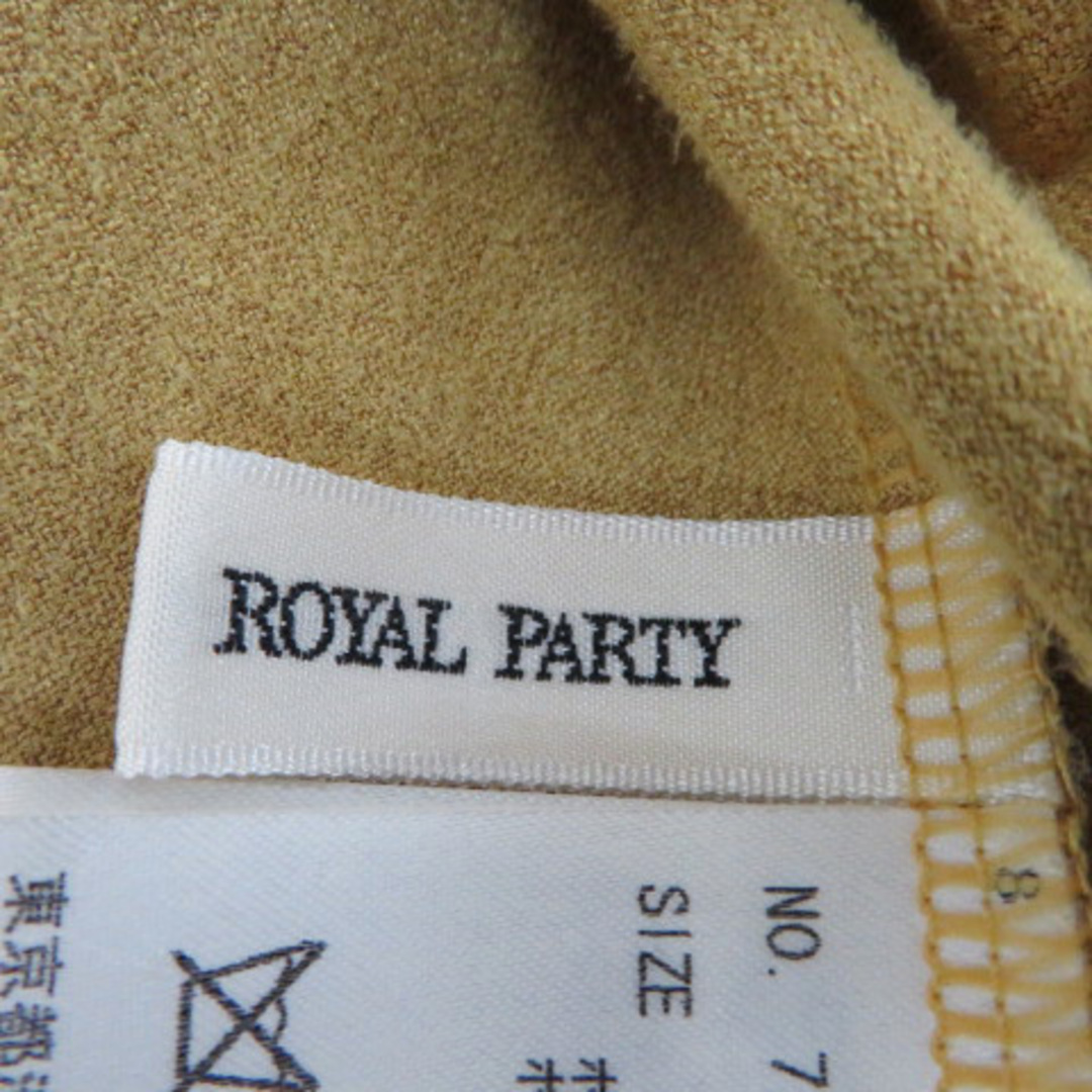 ROYAL PARTY(ロイヤルパーティー)のロイヤルパーティー ワンピース ミニ丈 フレンチスリーブ Uネック スエード調 レディースのワンピース(ミニワンピース)の商品写真