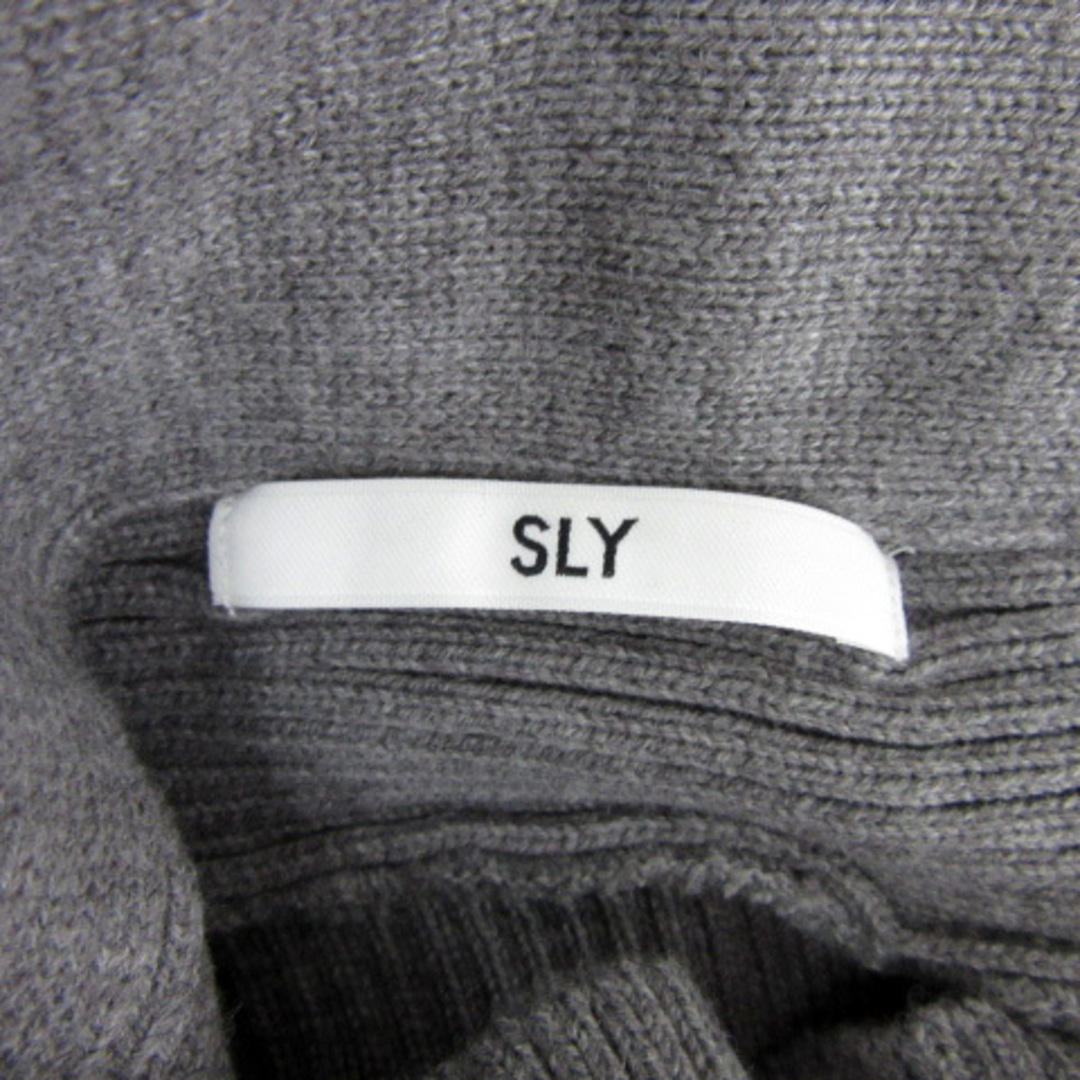 SLY(スライ)のスライ リブニットスカート フレアスカート ロング丈 無地 スリット 1 グレー レディースのスカート(ロングスカート)の商品写真
