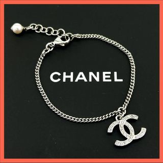 シャネル(CHANEL)のシャネル ブレスレット C22C ラインストーン フェイクパール ココマーク(ブレスレット/バングル)