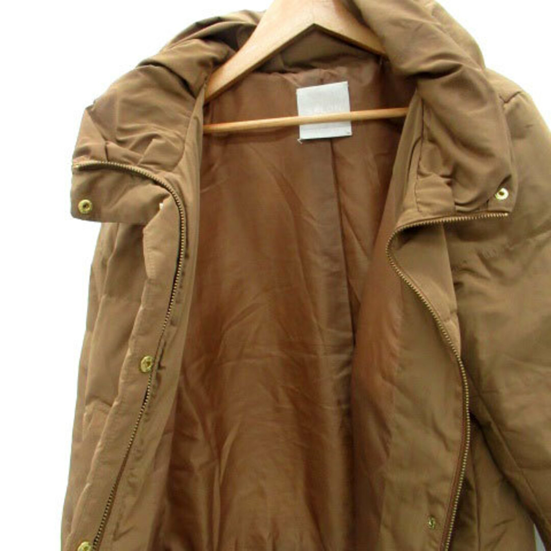 SALON(サロン)のサロン SALON ダウンジャケット スタンドカラー ミドル丈 S ブラウン レディースのジャケット/アウター(ダウンジャケット)の商品写真