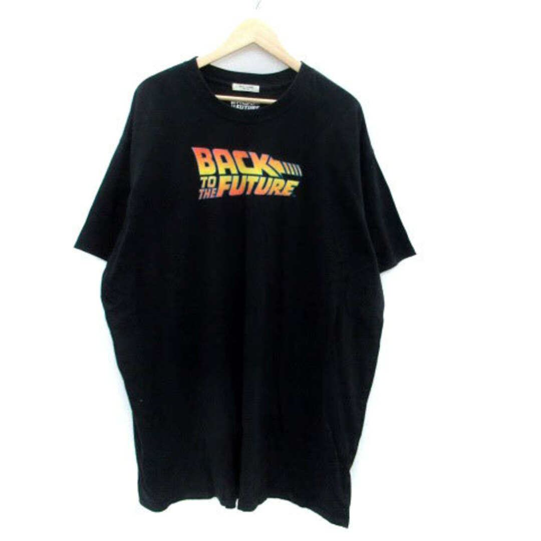 フリークスストア Tシャツワンピース クルーネック 五分袖 ひざ丈 F 黒 レディースのワンピース(ひざ丈ワンピース)の商品写真