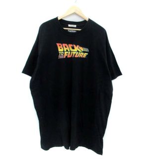 フリークスストア Tシャツワンピース クルーネック 五分袖 ひざ丈 F 黒(ひざ丈ワンピース)