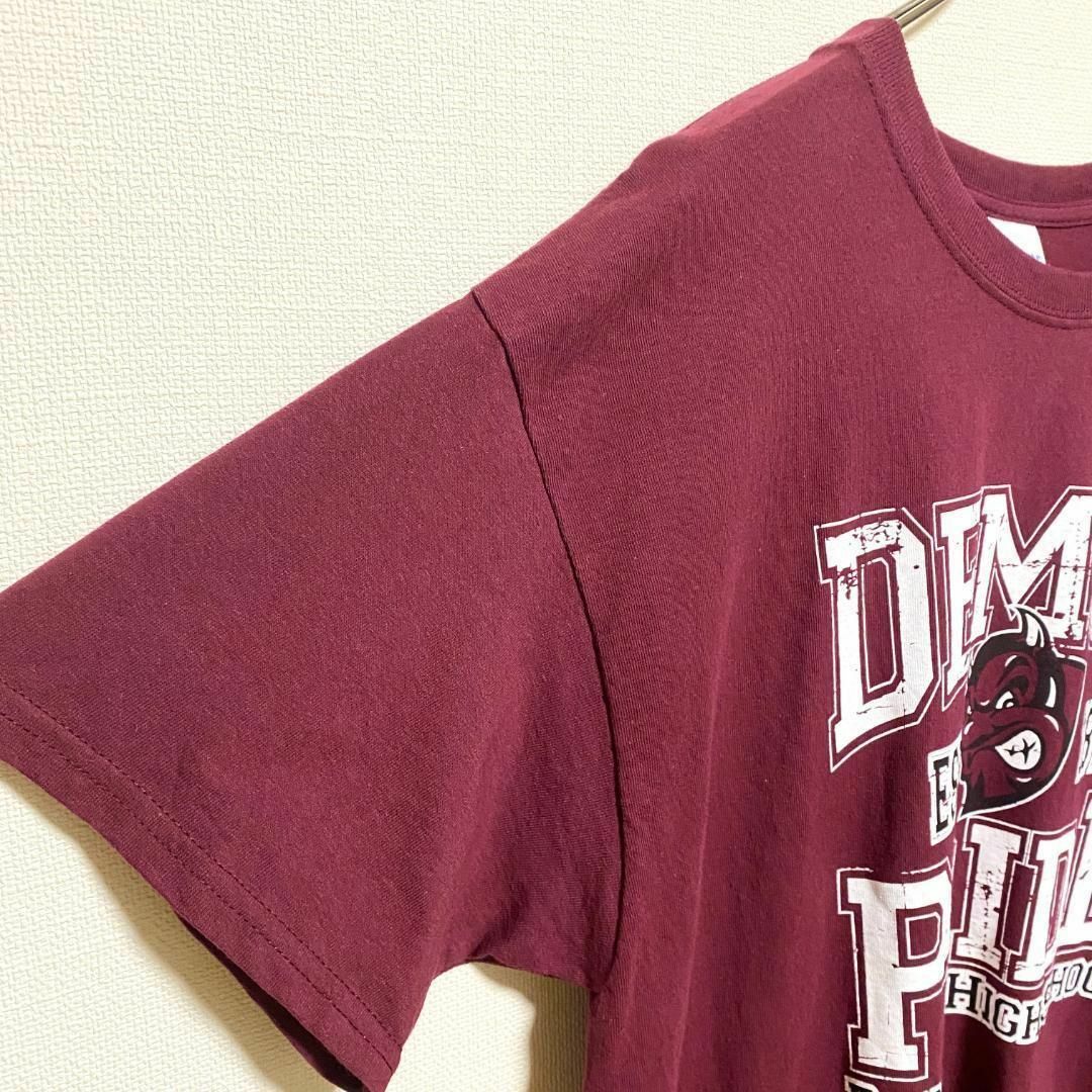 GILDAN(ギルタン)のアメリカ古着　ビズマーク高校　アメフト　半袖 Tシャツ　カレッジ メンズのトップス(Tシャツ/カットソー(半袖/袖なし))の商品写真