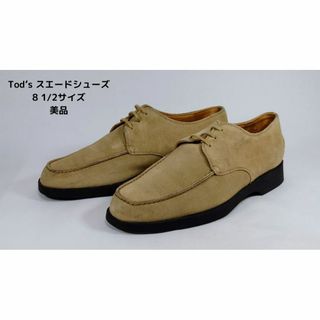 トッズ(TOD'S)のトッズスエードレースアップシューズベージュUK8 1/2(ドレス/ビジネス)