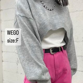 ウィゴー(WEGO)の完売品　WEGO   2way    スーパーショートニット　グレー　F(ニット/セーター)