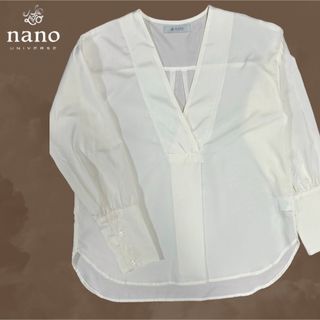 nano・universe - ピコスリーブシャーリングブラウスの通販 by shop