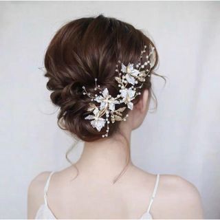 ヘアアクセサリー、ヘアピン、櫛、小枝、ヘアバンド、手作り、結婚式、結婚式(ヘッドドレス/ドレス)