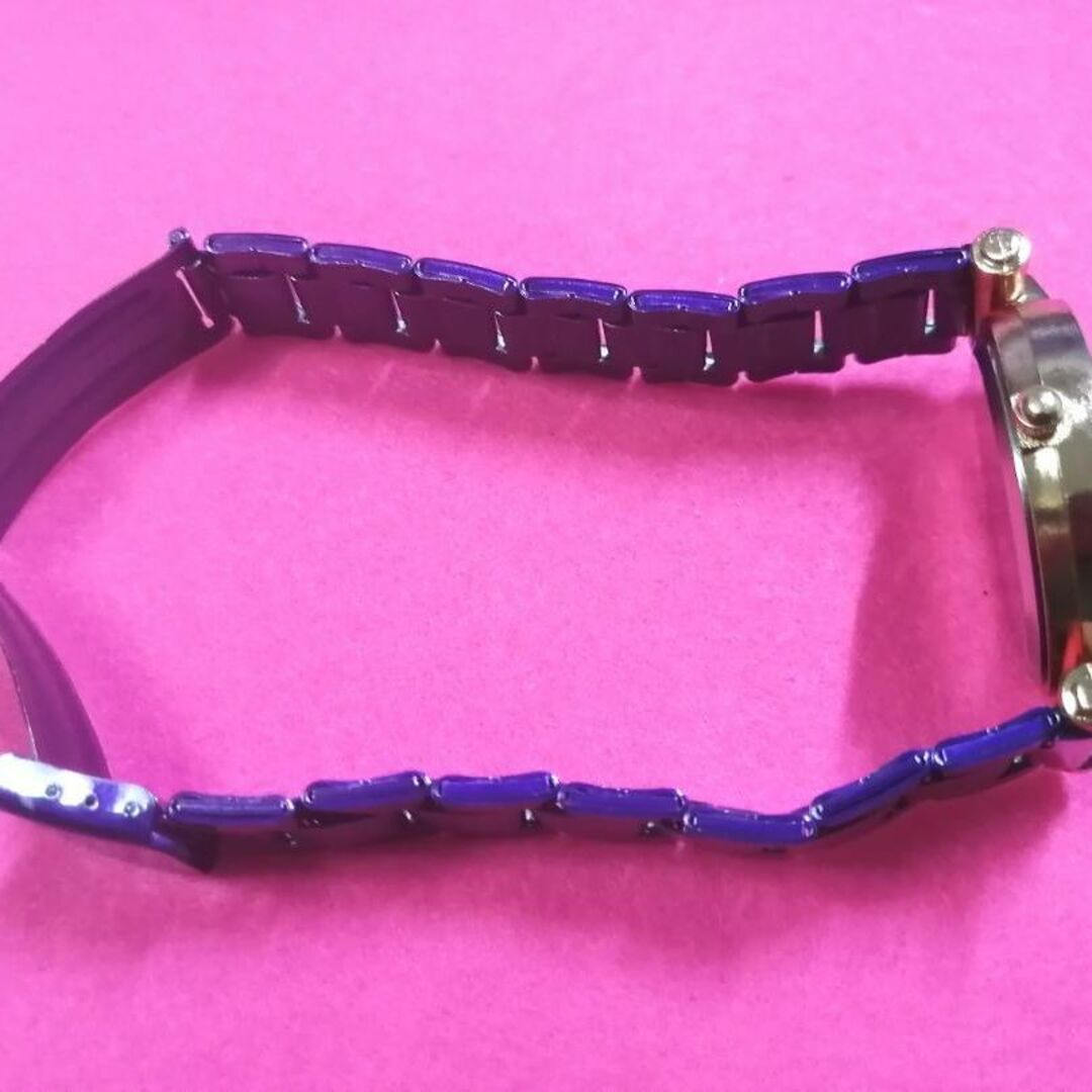 腕時計 レディース アナログ 大人お洒落 かわいい メタル パープル 紫色 レディースのファッション小物(腕時計)の商品写真