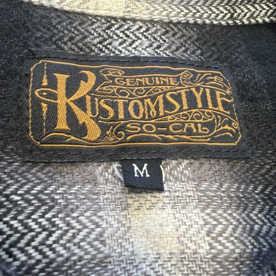 KUSTOMSTYLE SO-CAL(カスタムスタイル)のカスタムスタイル KUSTOMSTYLE シャツ ネルシャツ チェック グレー メンズのトップス(シャツ)の商品写真