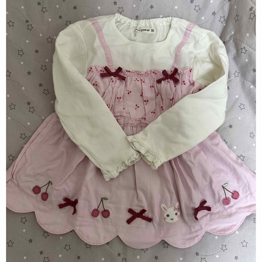 coeur a coeur(クーラクール)のcoeur a coeur クーラクール チュニック　95cm キムラタン キッズ/ベビー/マタニティのキッズ服女の子用(90cm~)(Tシャツ/カットソー)の商品写真