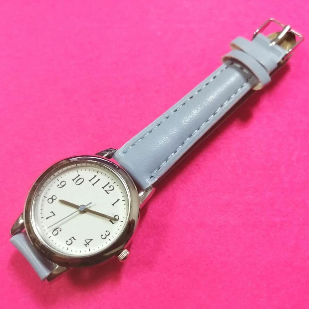 腕時計 レディース アナログ かわいい PUレザー パステルブルー レディースのファッション小物(腕時計)の商品写真