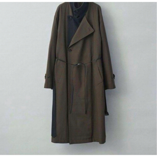 stein - stein DOUBLE LAPELED BREASTED COAT 22aw