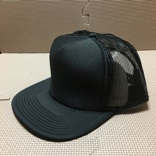 オットーキャップ(OTTO CAP)の新品 OTTO フラットバイザーメッシュキャップのブラック 黒(キャップ)