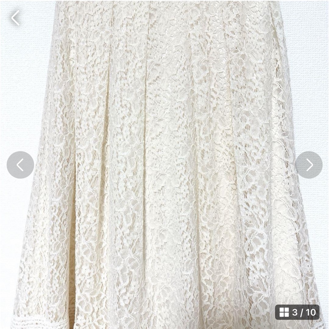 JILLSTUART(ジルスチュアート)の★極美品★JILLSTUART レーススカートM ホワイト レディースのスカート(ロングスカート)の商品写真