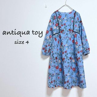 antiqua - アンティカトイ　小花柄プリントワンピース　アンティーク調　レトロ【4】着回し