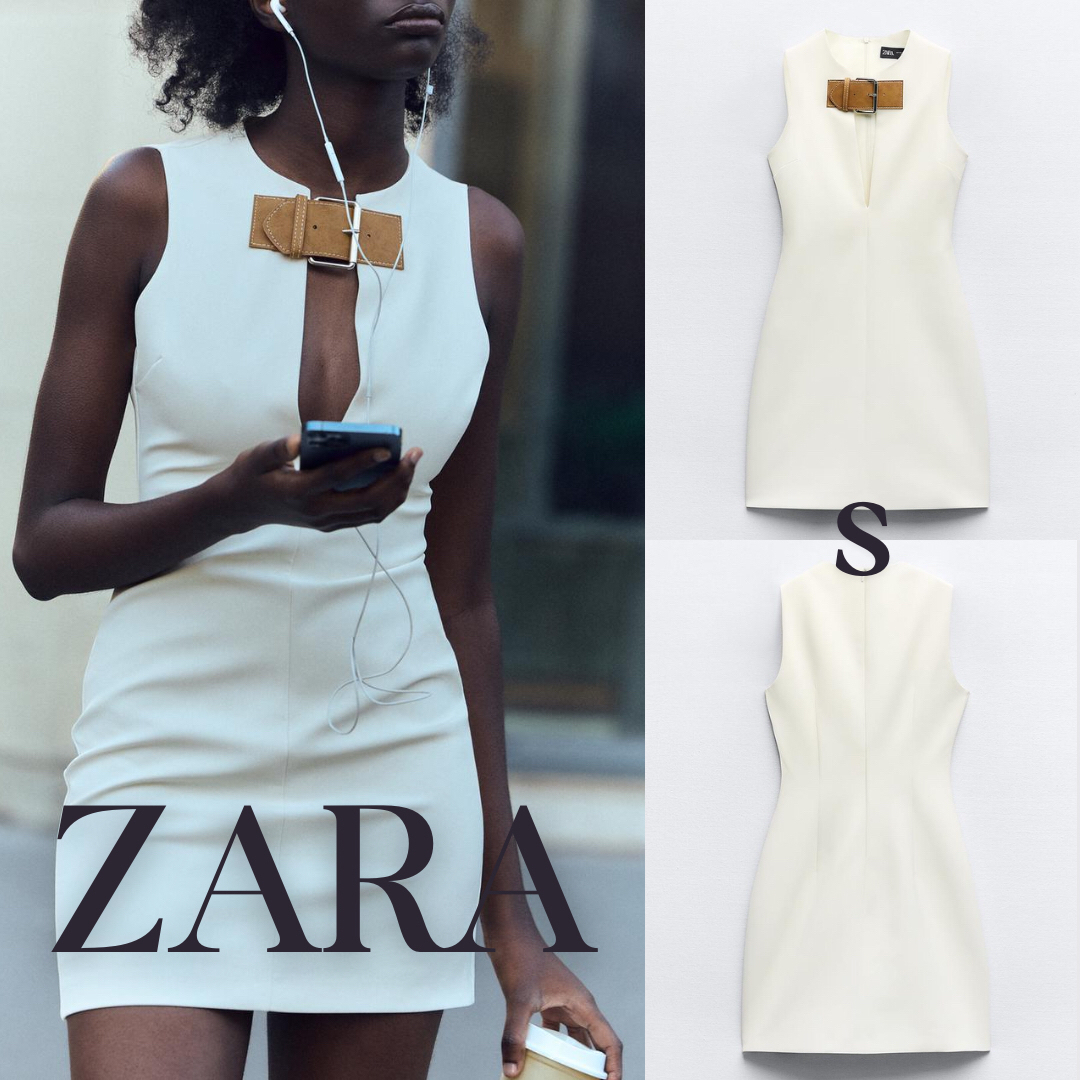 ZARA　ザラ　タブディテール スリムワンピース　S