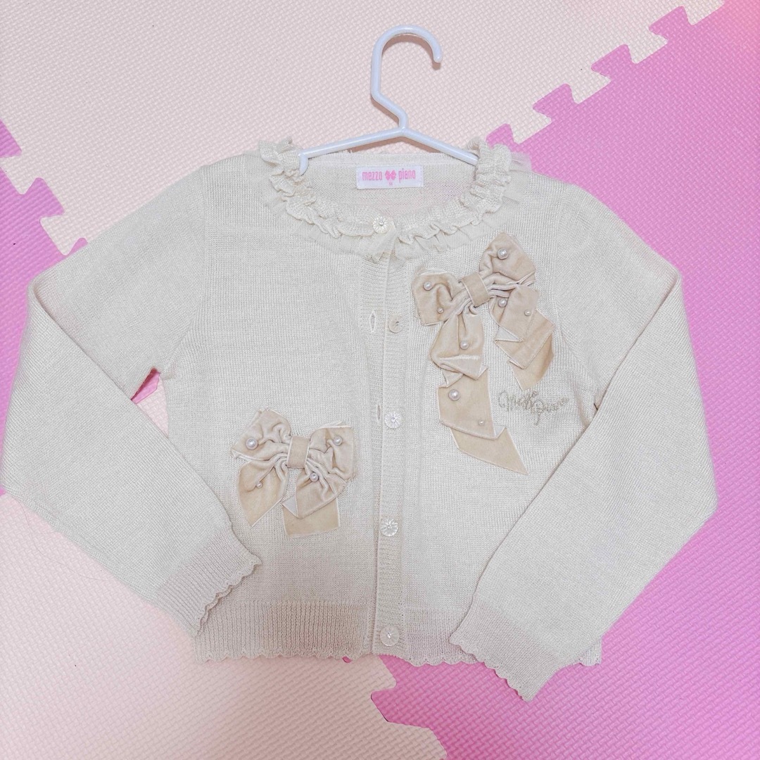 mezzo piano(メゾピアノ)のmezzo キッズ/ベビー/マタニティのキッズ服女の子用(90cm~)(カーディガン)の商品写真