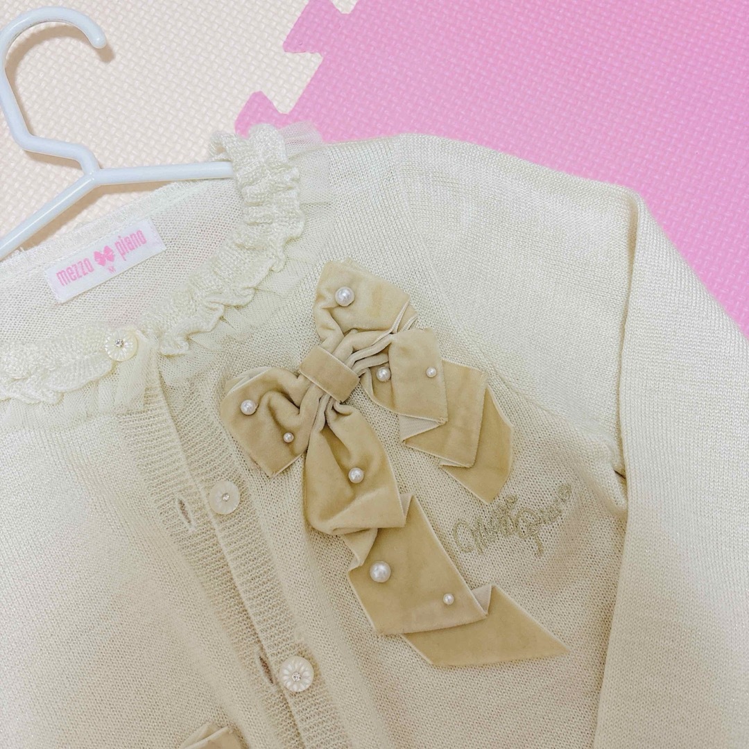 mezzo piano(メゾピアノ)のmezzo キッズ/ベビー/マタニティのキッズ服女の子用(90cm~)(カーディガン)の商品写真