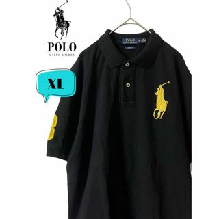 POLO RALPH LAUREN - POLO RALPH LAUREN ラルフローレン　ビッグ刺繍　ポロシャツ　XL