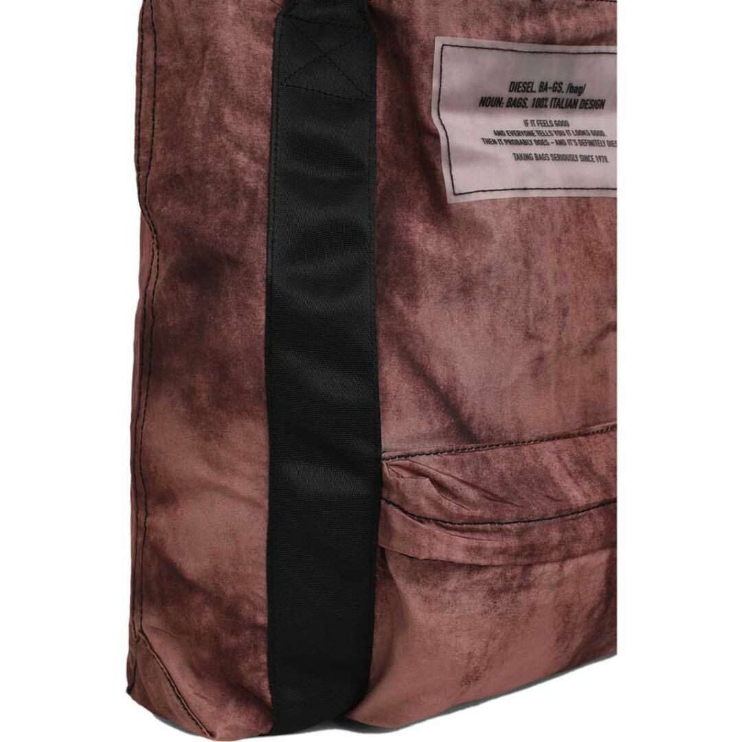 DIESEL(ディーゼル)のDIESELディーゼル タイダイ パッカブル トートバッグ レッドブラウン メンズのバッグ(トートバッグ)の商品写真