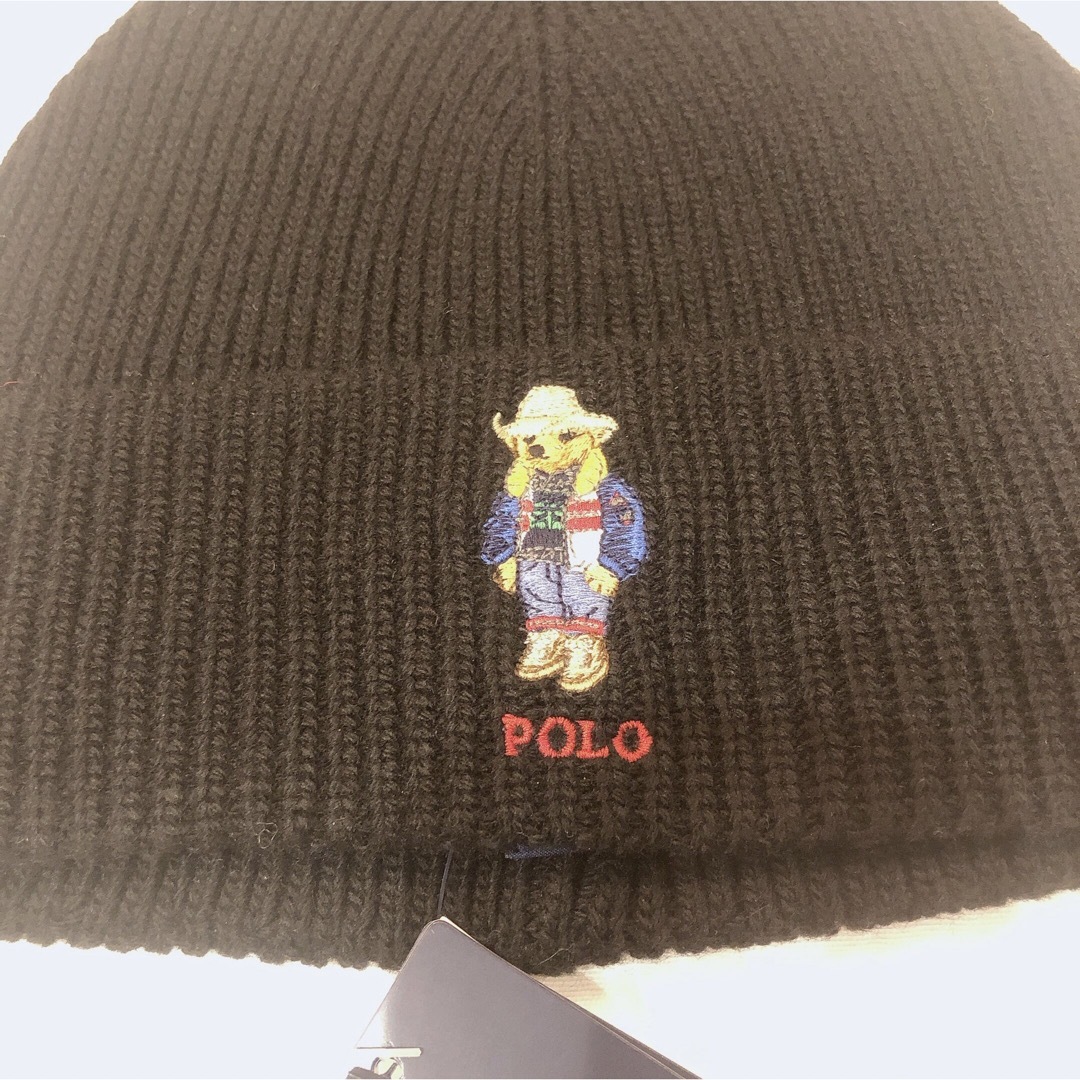 POLO RALPH LAUREN(ポロラルフローレン)のPOLORALPHLAUREN ポロベア ビーニー ニット帽 新品タグ付き レディースの帽子(ニット帽/ビーニー)の商品写真