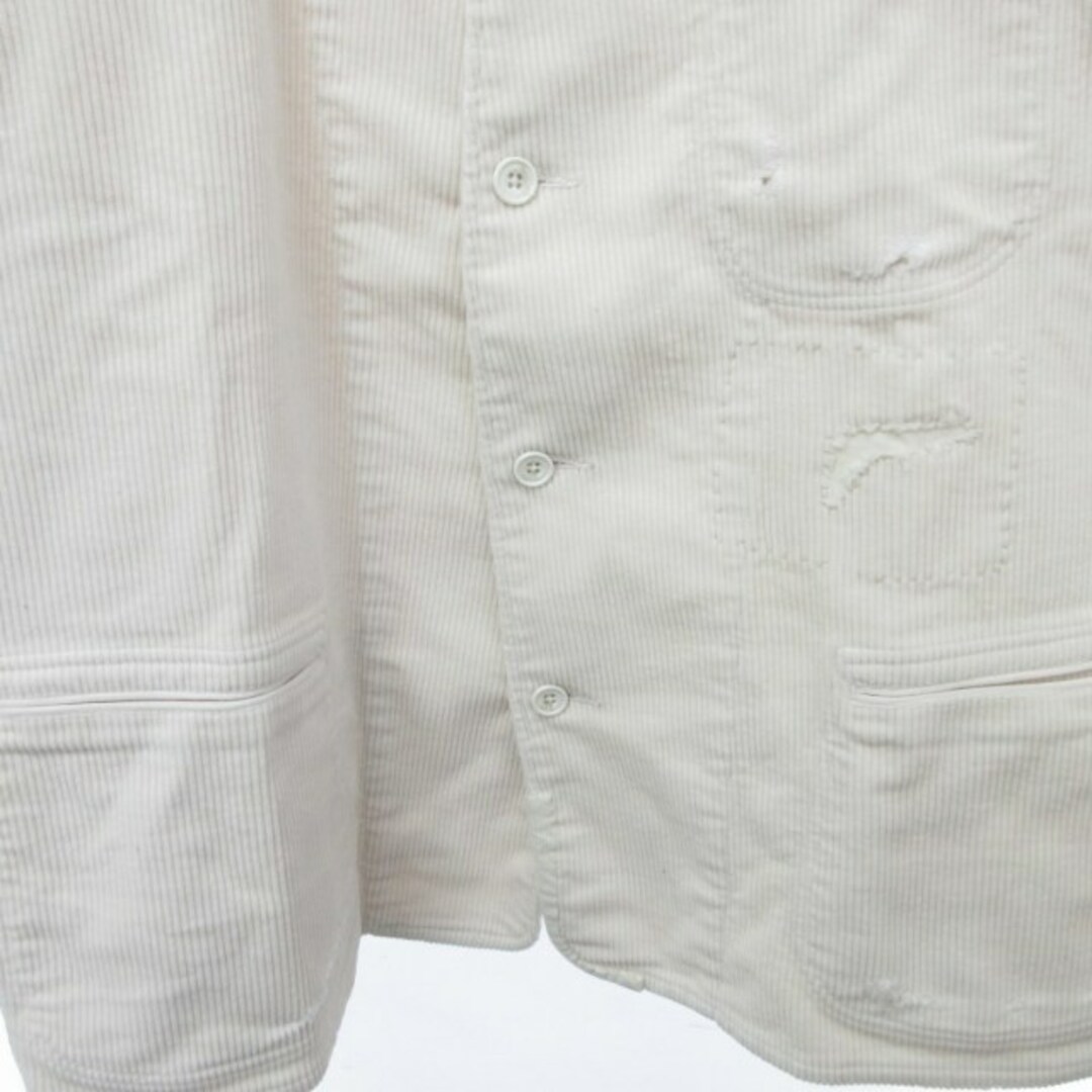 オールドジョー  コーデュロイジャケット ダメージ加工 白系 40 L■BL1 メンズのジャケット/アウター(テーラードジャケット)の商品写真