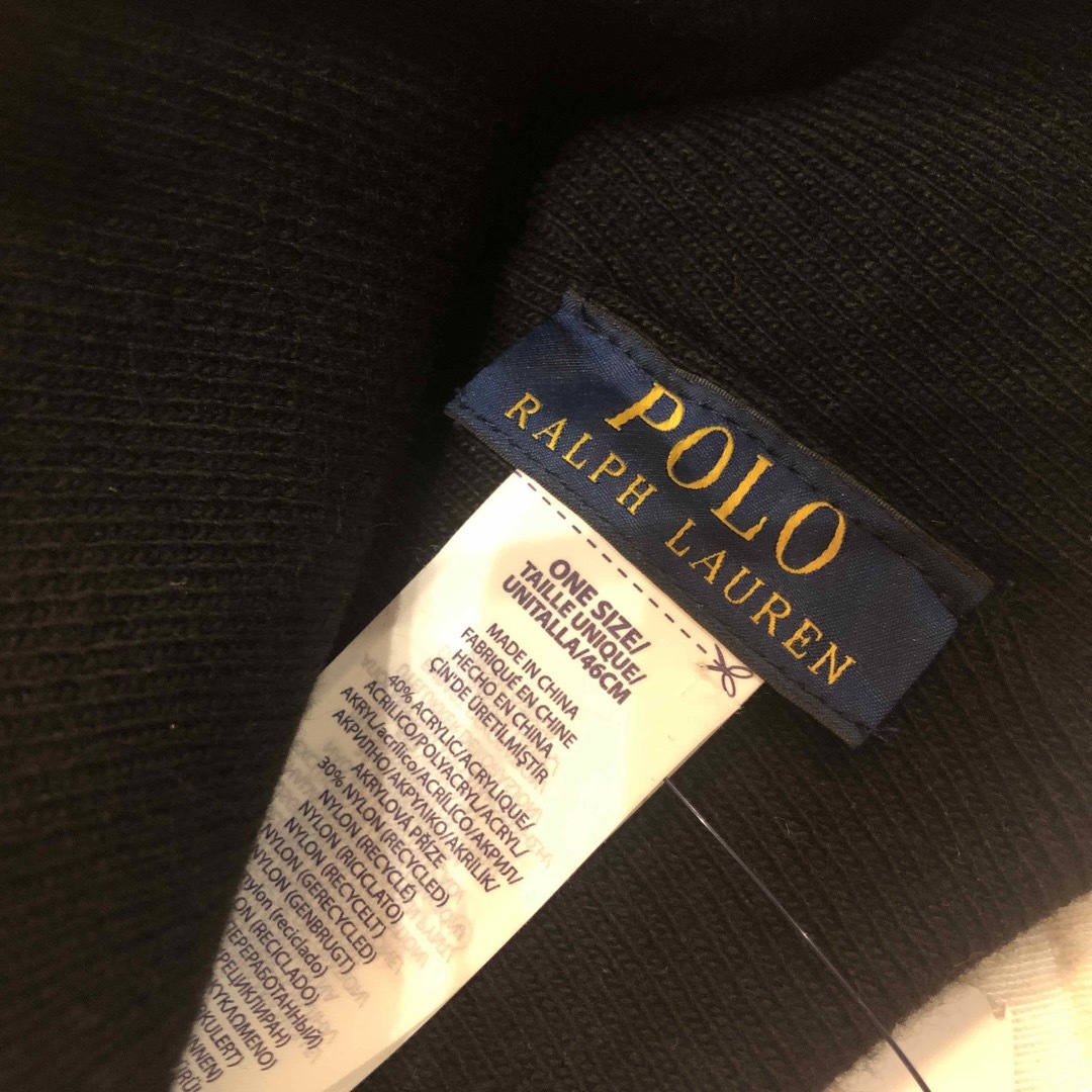 POLO RALPH LAUREN(ポロラルフローレン)のPOLORALPHLAUREN ポロベア ビーニー ニット帽 新品タグ付き レディースの帽子(ニット帽/ビーニー)の商品写真