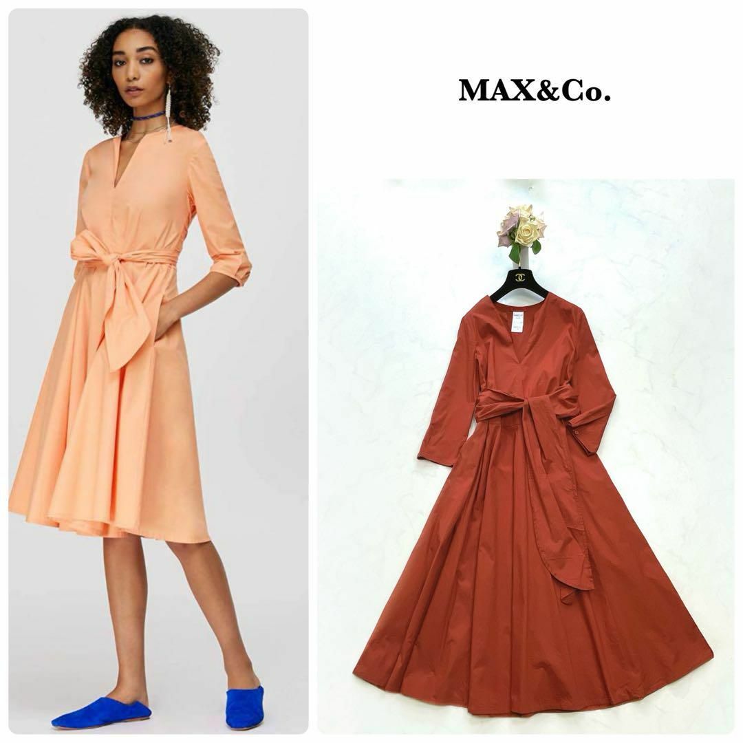 Max Mara(マックスマーラ)の【MAX&Co.】2020年＊コットンポプリンワンピース　大きいサイズ　46 レディースのワンピース(ひざ丈ワンピース)の商品写真