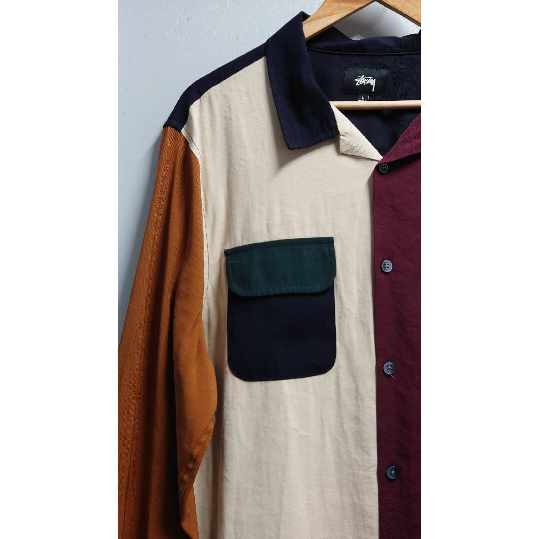 STUSSY(ステューシー)のSTUSSY Color Block Rayon オープンカラー レーヨンシャツ メンズのトップス(シャツ)の商品写真