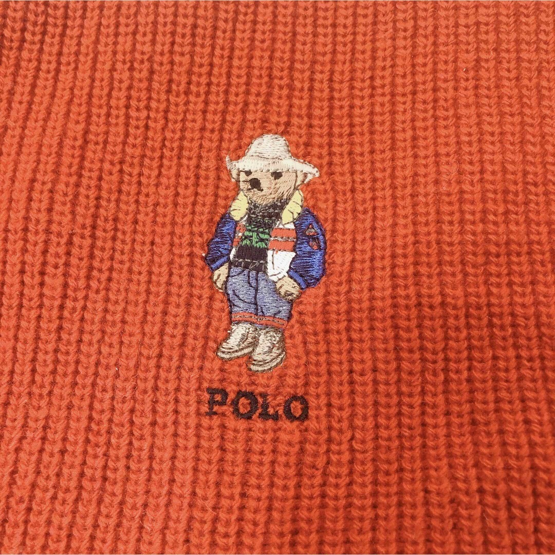 POLO RALPH LAUREN(ポロラルフローレン)のPOLO Ralph Lauren マフラー　ポロベア　レッド　赤色 レディースのファッション小物(マフラー/ショール)の商品写真