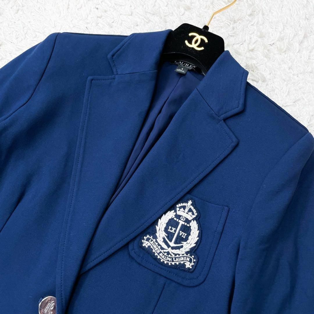 POLO RALPH LAUREN(ポロラルフローレン)のラルフローレン　イージージャケット　ブレザー　ネイビー　4 レディースのジャケット/アウター(テーラードジャケット)の商品写真