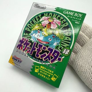 ゲームボーイ(ゲームボーイ)の美品 任天堂 ニンテンドー GB ゲームボーイ ポケットモンスター緑 グリーン(携帯用ゲームソフト)