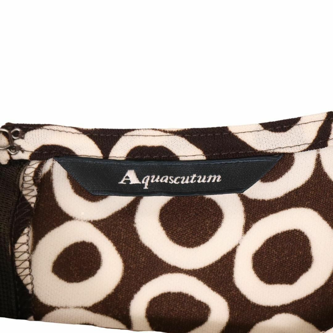 AQUA SCUTUM(アクアスキュータム)のAquascutum アクアスキュータム 総柄 ブラウン ワンピース 半袖 その他のその他(その他)の商品写真