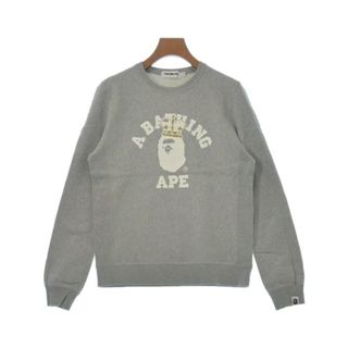 アベイシングエイプ(A BATHING APE)のA BATHING APE アベイシングエイプ スウェット S グレー 【古着】【中古】(トレーナー/スウェット)