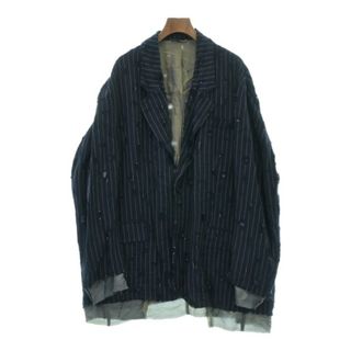 アクネストゥディオズ(Acne Studios)のAcne Studios カジュアルジャケット XS 紺x白(ストライプ) 【古着】【中古】(テーラードジャケット)