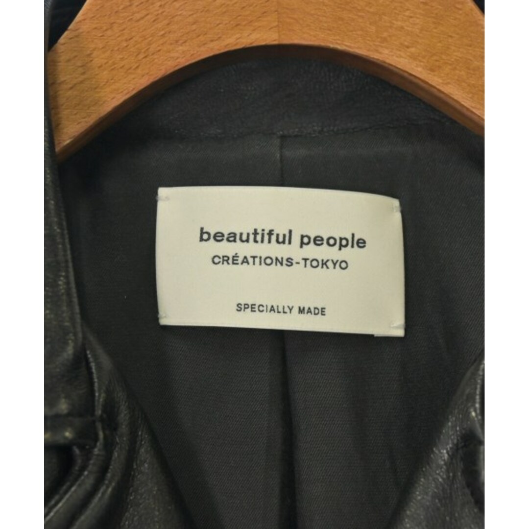 beautiful people(ビューティフルピープル)のbeautiful people ライダース 150(M位) 黒 【古着】【中古】 レディースのジャケット/アウター(ライダースジャケット)の商品写真