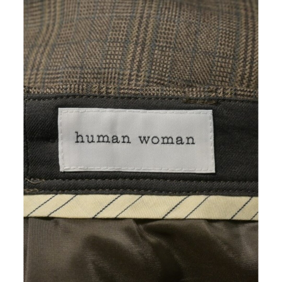 HUMAN WOMAN(ヒューマンウーマン)のHUMAN WOMAN パンツ（その他） L ベージュx茶xグレー(チェック) 【古着】【中古】 レディースのパンツ(その他)の商品写真