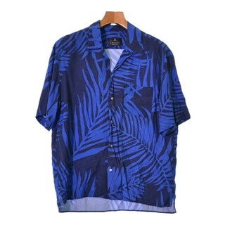 ランバン(LANVIN)のLANVIN ランバン カジュアルシャツ 48(L位) 青x紺(総柄) 【古着】【中古】(シャツ)