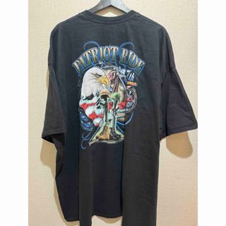 【古着】パトリオットライドTシャツ 4XL プリント ブラック(Tシャツ/カットソー(半袖/袖なし))