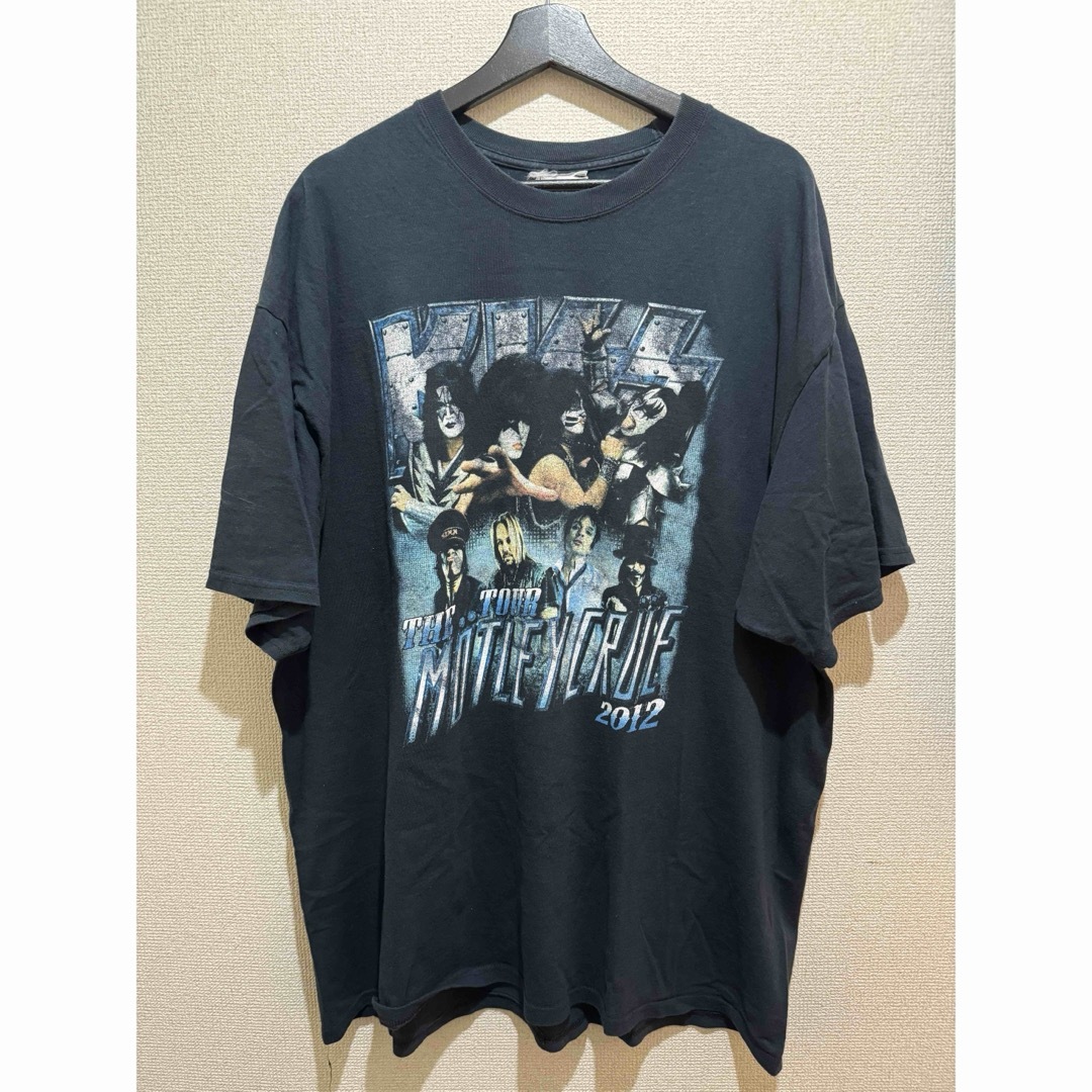 【古着】KISS × モトリー・クルー 2012ツアーTシャツ プリント 2XL メンズのトップス(Tシャツ/カットソー(半袖/袖なし))の商品写真