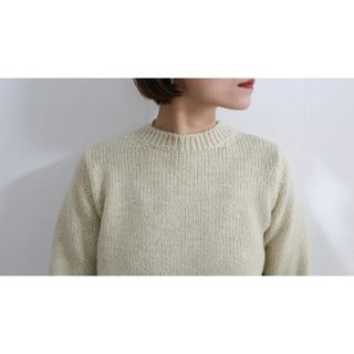 オーラリー(AURALEE)のAURALEE SILK WOOL CAMEL MIX KNIT SHORT(ニット/セーター)