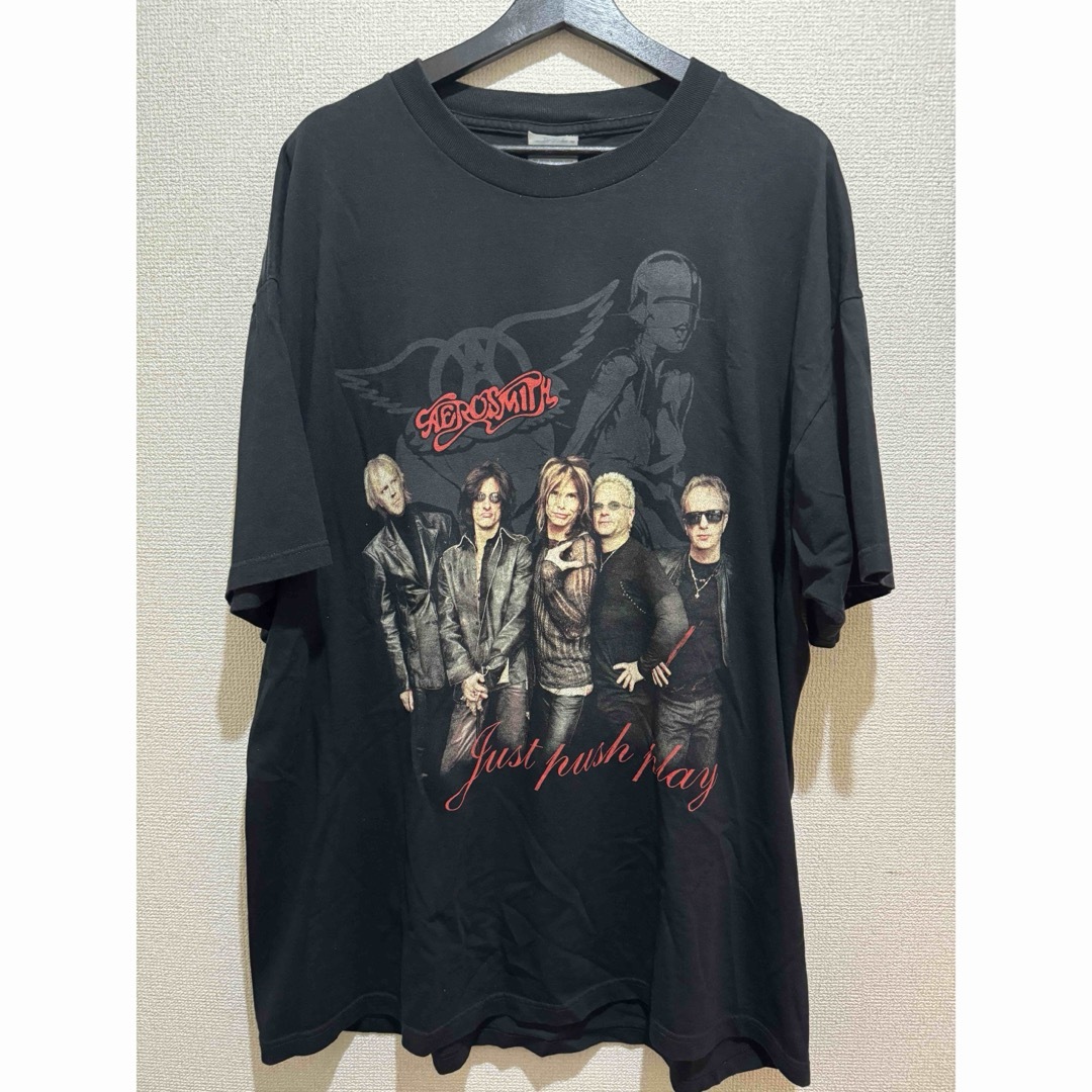 【古着】エアロスミス 2001年 ツアーT ブラック メンズのトップス(Tシャツ/カットソー(半袖/袖なし))の商品写真