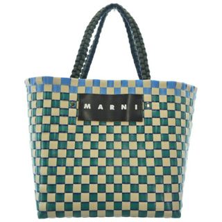 マルニ(Marni)のMARNI マルニ バッグ（その他） - ベージュx青x緑等(総柄) 【古着】【中古】(その他)