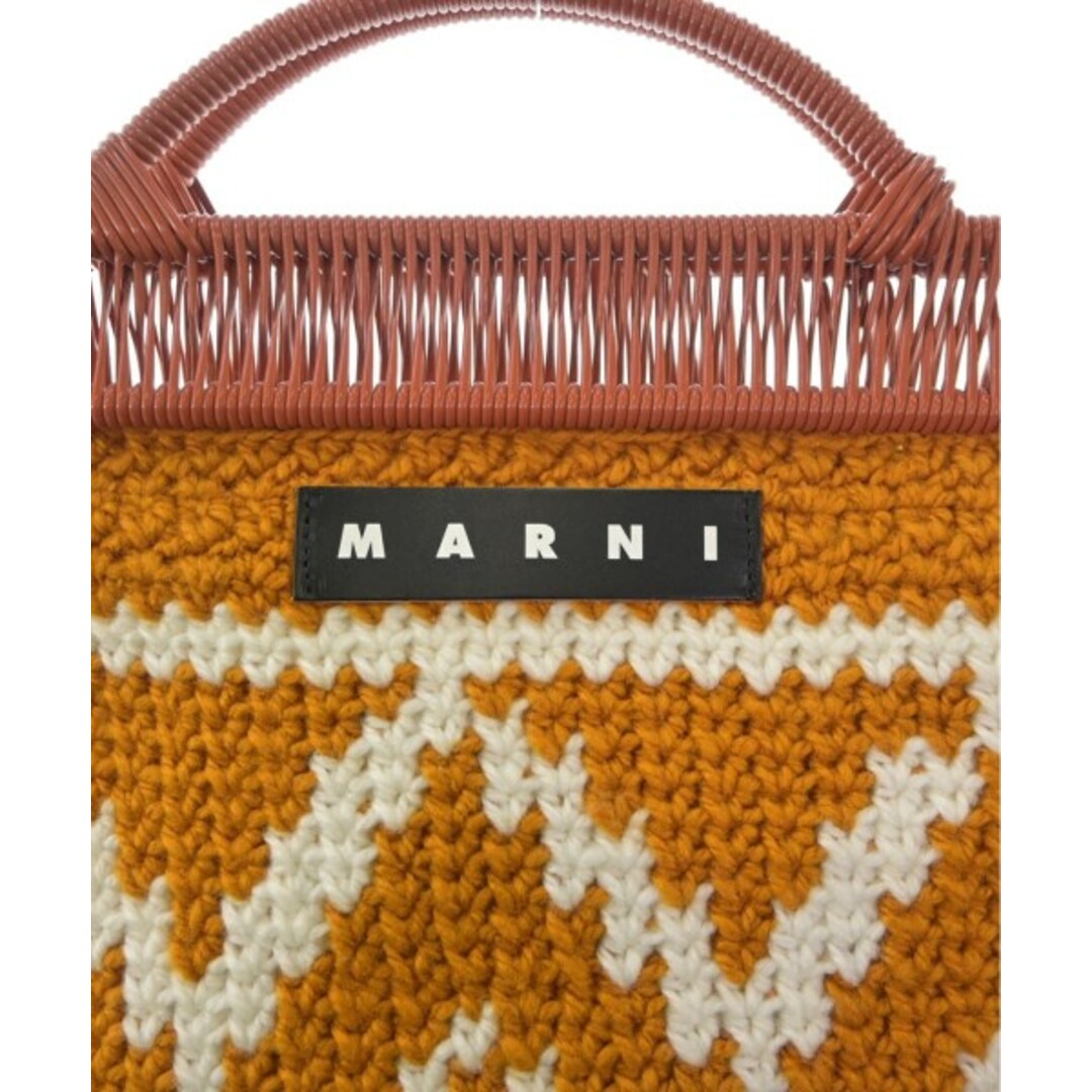 Marni(マルニ)のMARNI マルニ ハンドバッグ - オレンジx白 【古着】【中古】 レディースのバッグ(ハンドバッグ)の商品写真